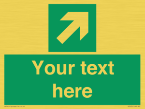 Custom Arrow Top Right Sign